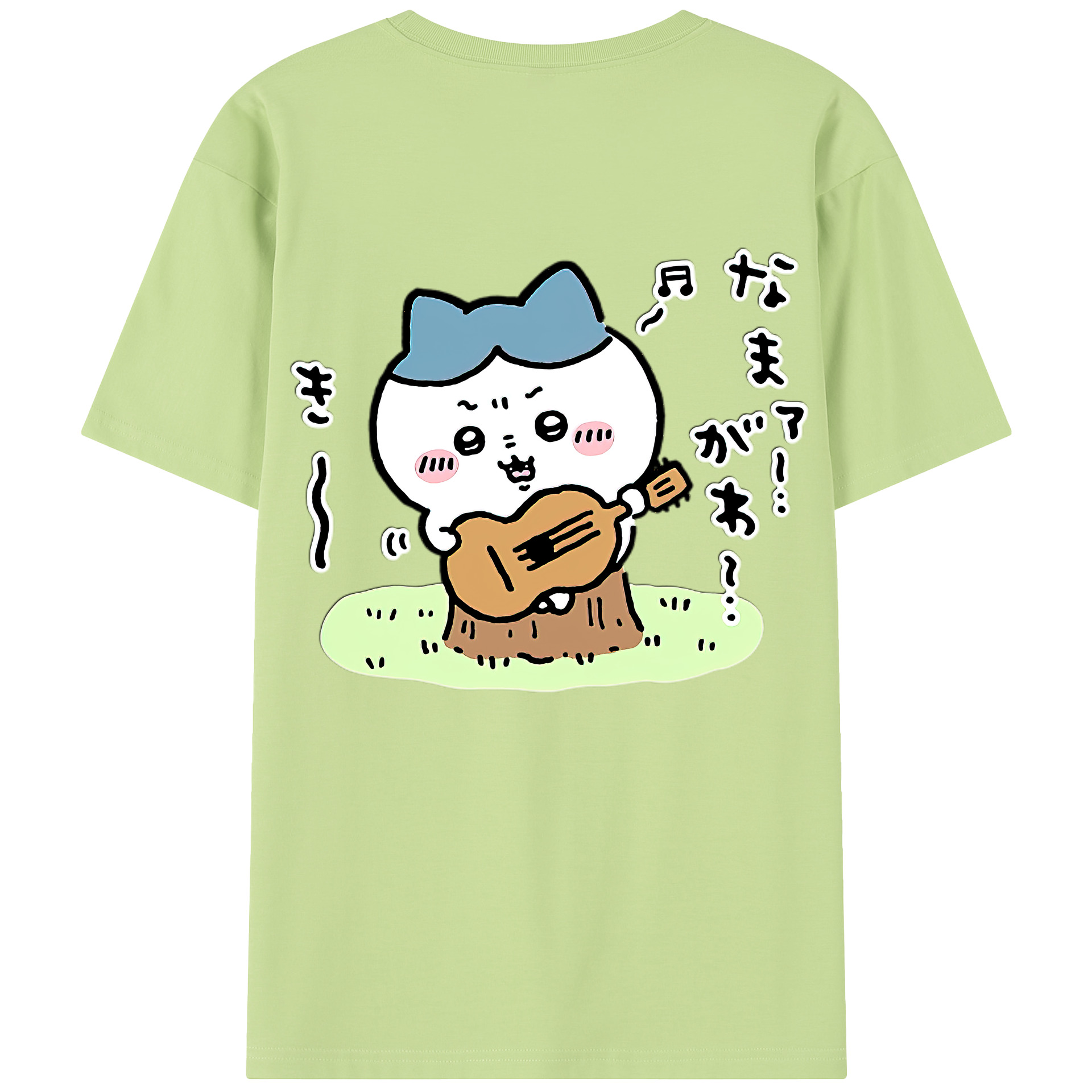 （画像用） ちいかわ ハチワレ Chii-kawa hachiware 綿100％半袖Tシャツ（背面プリント）